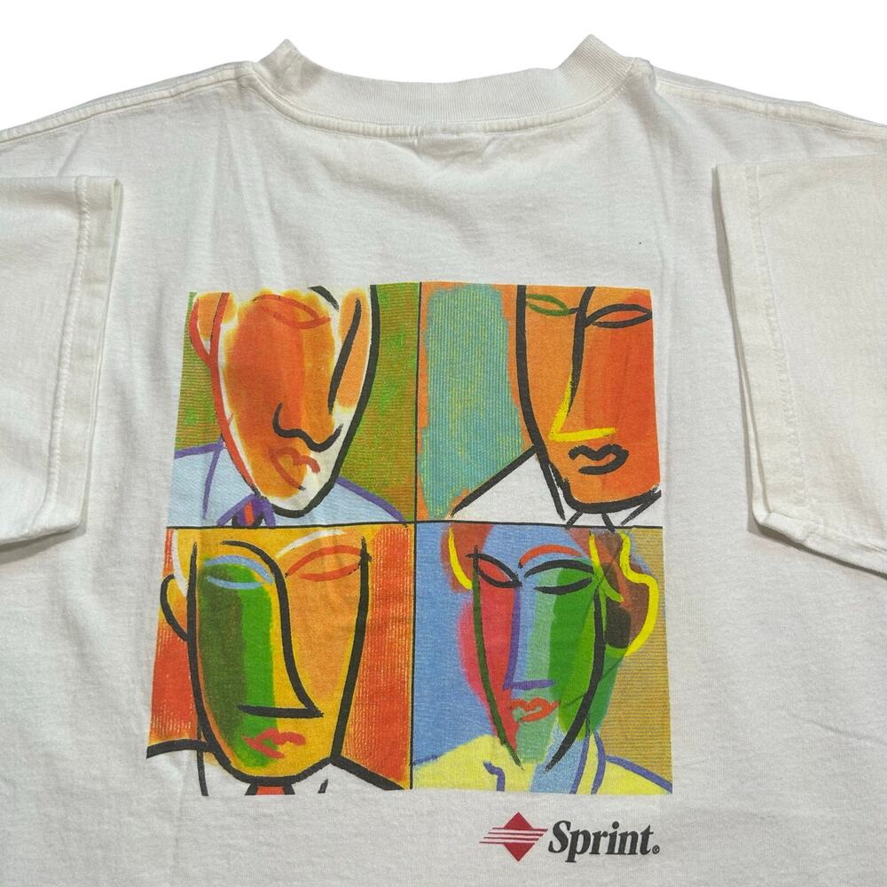 Vintage Sprint FonCard Promo Pop Art Graphic Tech T-Shirt Y2K
